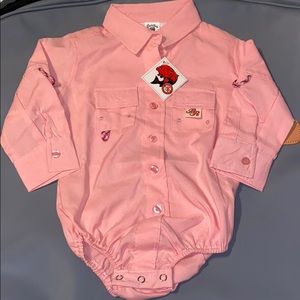 NWT Bull Red Clothing Fishing Shirt Onesie 18 M